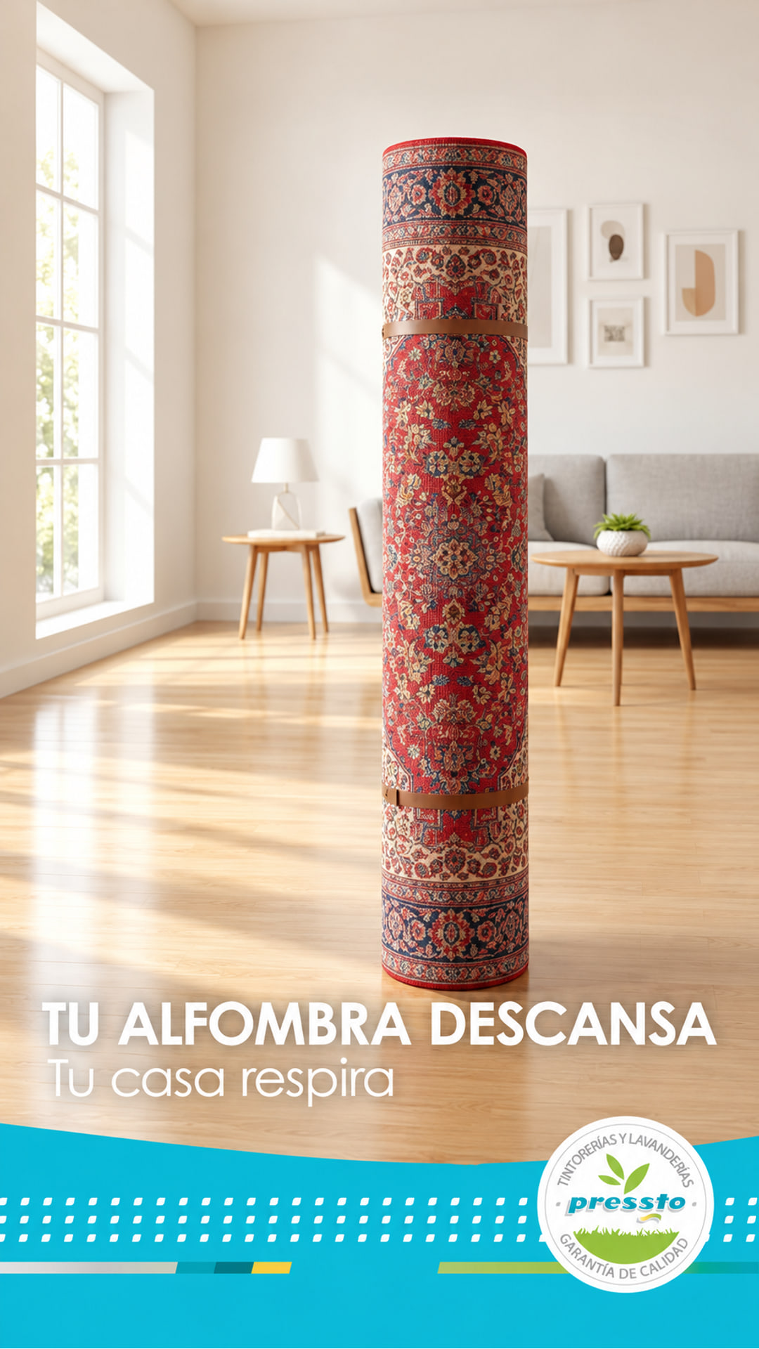 Servicio de limpieza y custodia de alfombras Pressto